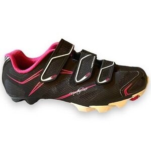 🍀 Northwave Black Pink AlI Road 2-Bolt Cycling Mountain Biking MTB Shoes Size 7